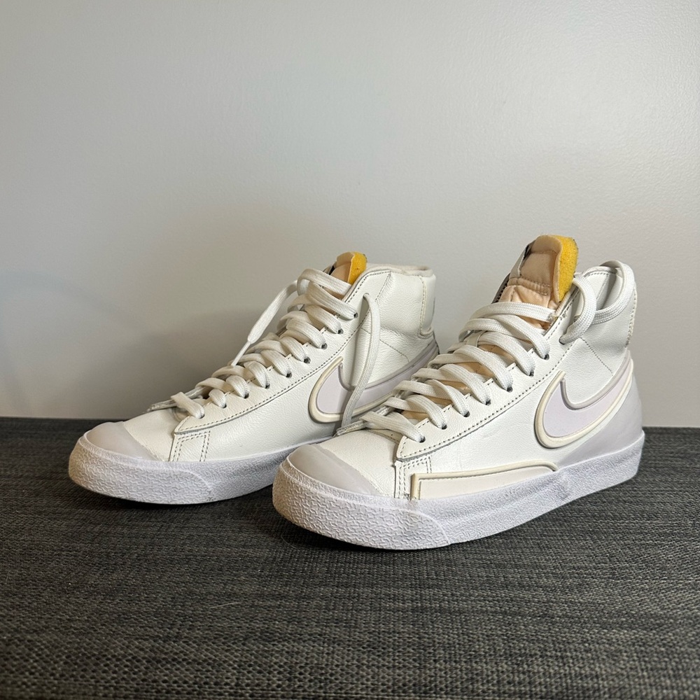 Nike Blazer Mid Infinite leather sneakers in summit white